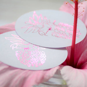 Personalised Round Foiled Gift Tag (160 gsm)