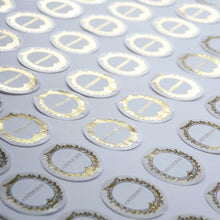 Edge-cut French style gold foiled sticker